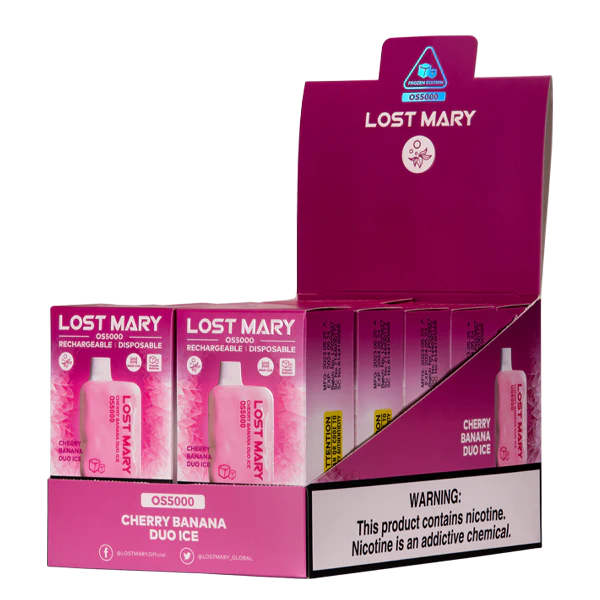 Magasin Vape Genève - glace duo banane cerise 82F242108 LOST MARY OS5000