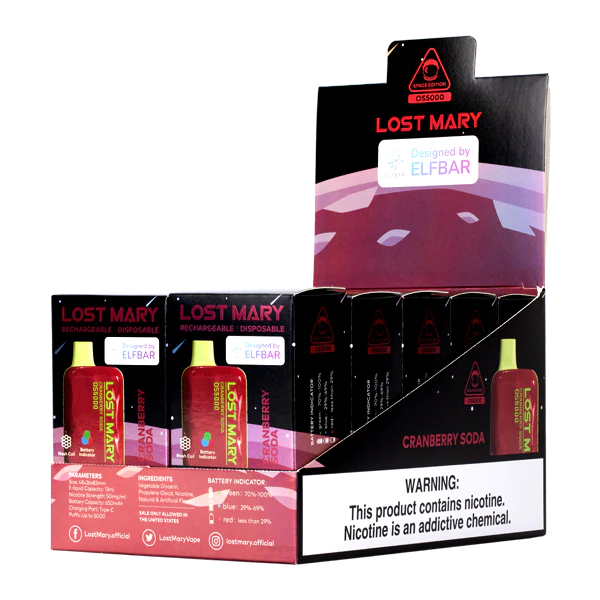 Vape Suisse Pas Cher - soda aux canneberges 82F242109 LOST MARY OS5000