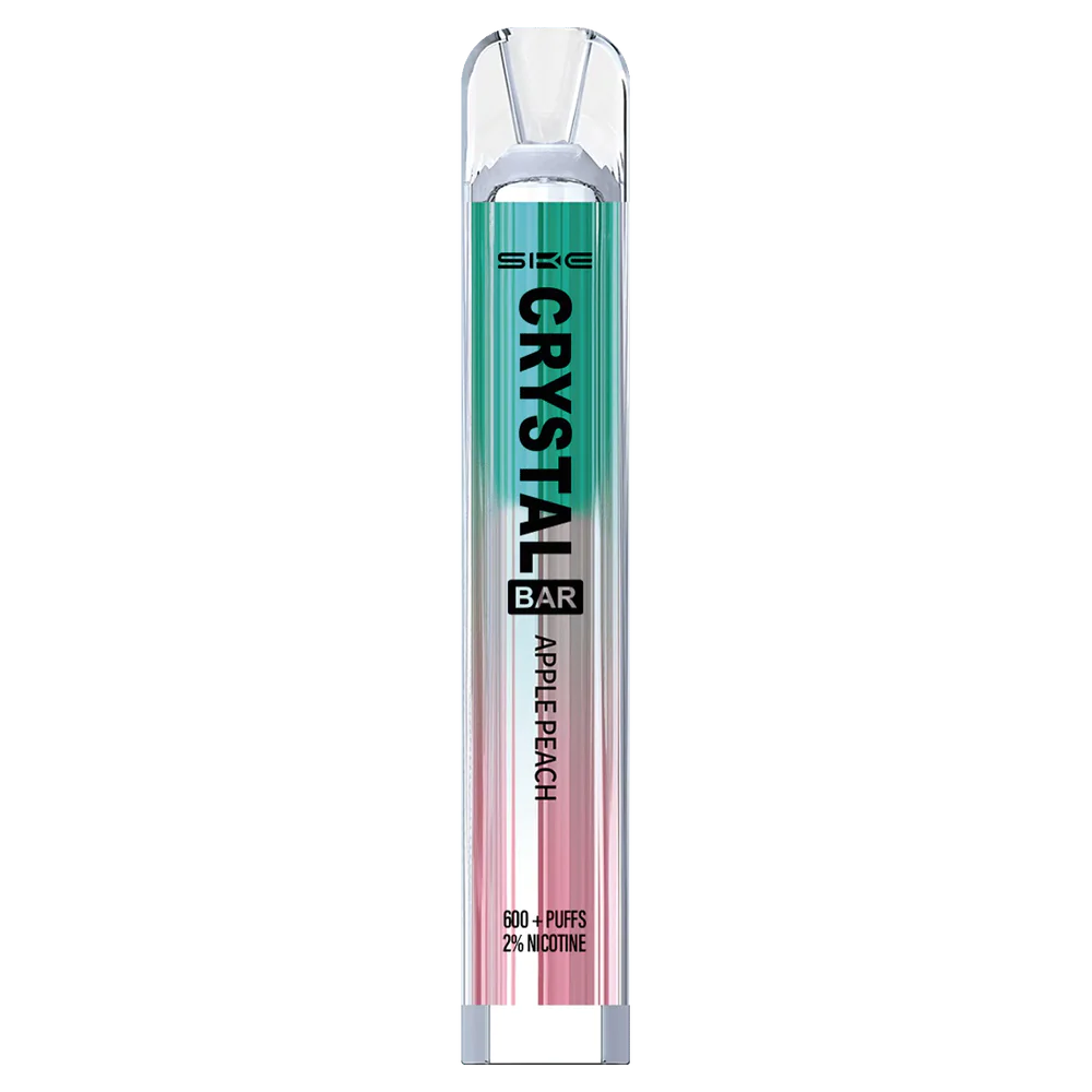 Vape Genève - pêche aux pommes 82F242266 SKE Crystal Bar vape jetable 600 bouffées