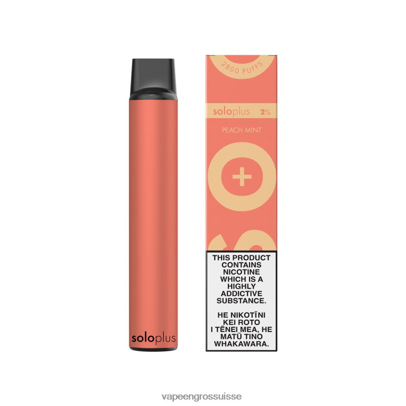 Magasin Vape Genève - Solo Plus vape jetable pêche menthe 8FJPV423