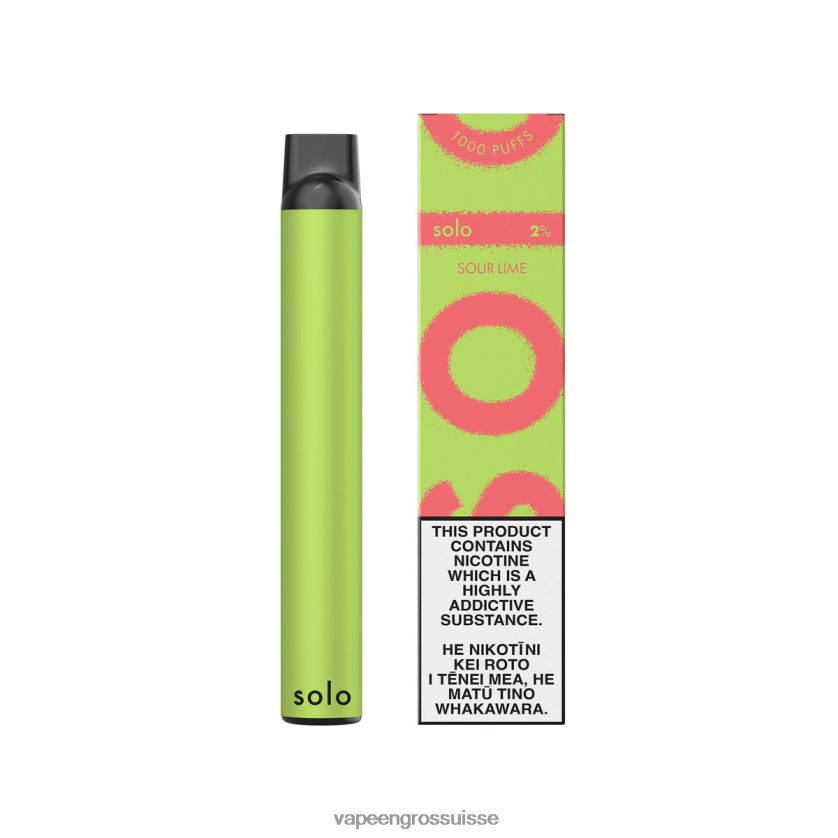 Cigarette Electronique En Gros - Solo vape jetable citron vert aigre 8FJPV418