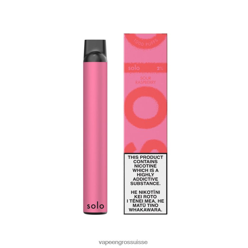Vape Jetable Suisse - Solo vape jetable framboise aigre 8FJPV413