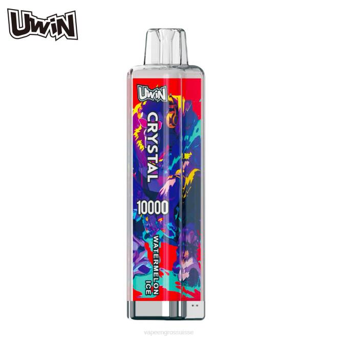 E Liquide Suisse - UWIN CRYSTAL 10000 vapes jetables glace à la pastèque 446J370