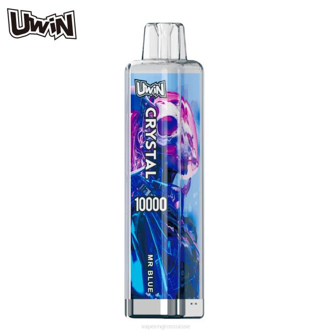 Vape Genève - UWIN CRYSTAL 10000 vapes jetables monsieur bleu 446J380