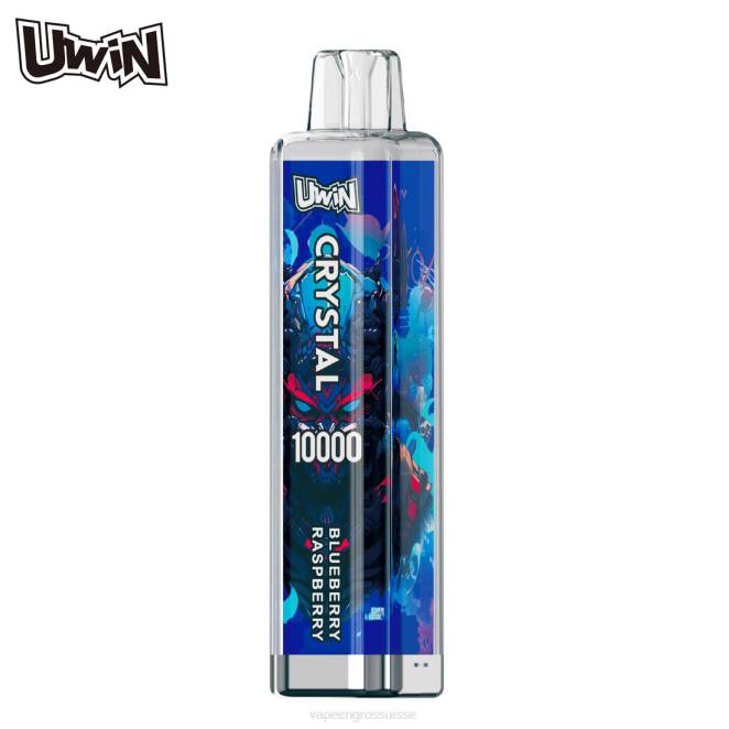 Vape Genève - UWIN CRYSTAL 10000 vapes jetables myrtille framboise 446J366