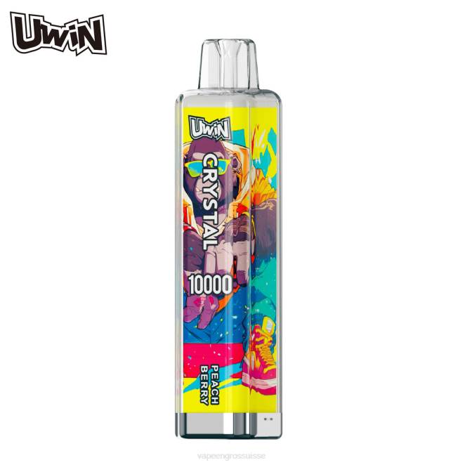 Vape Jetable Suisse - UWIN CRYSTAL 10000 vapes jetables baie de pêche 446J377