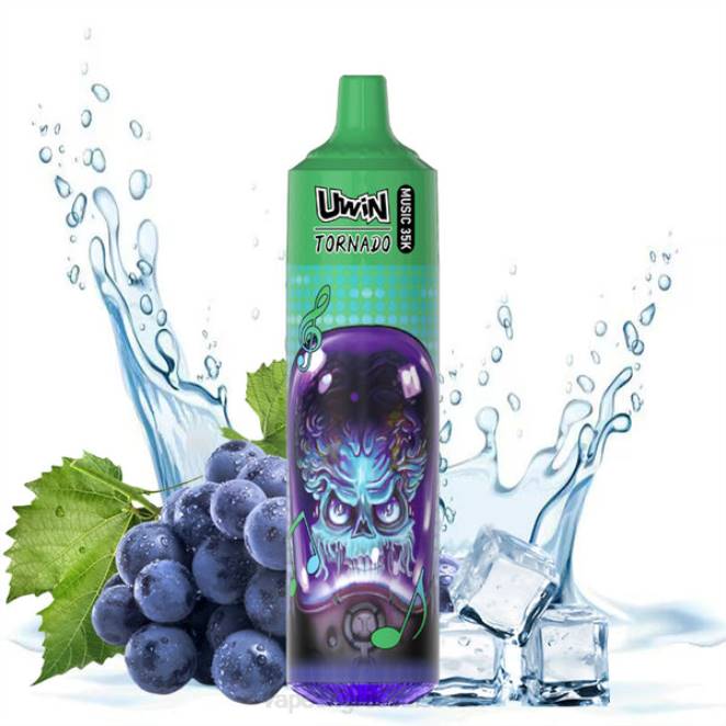 Cigarette Electronique En Gros - UWIN CRYSTAL vape jetable 35k glace aux raisins 446J382
