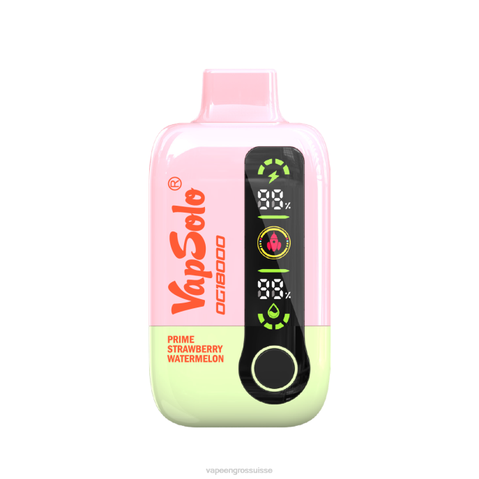 E Liquide Suisse - 6R0Z6 VapSolo dg18000 pastèque aux fraises de première qualité
