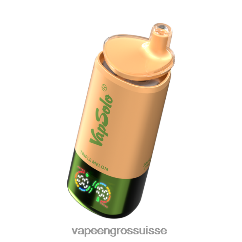 E Liquide Suisse - VapSolo Triple 30 000 bouffées fraise framboise & triple melon & ananas mangue aigre N22F286