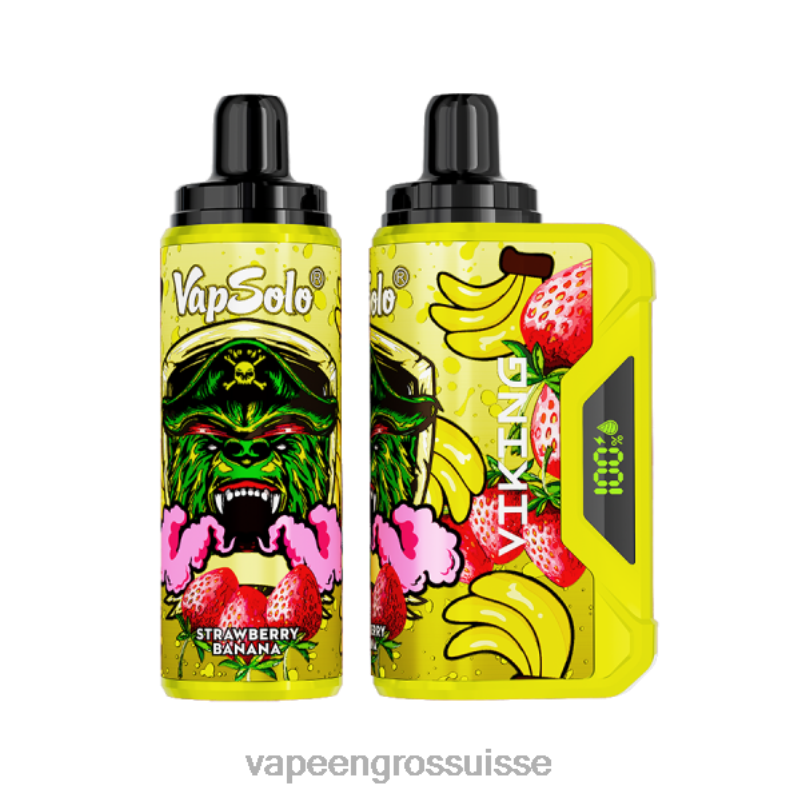Magasin Vape Genève - Vapsolo VIKING vape jetable fraise banane V084P137