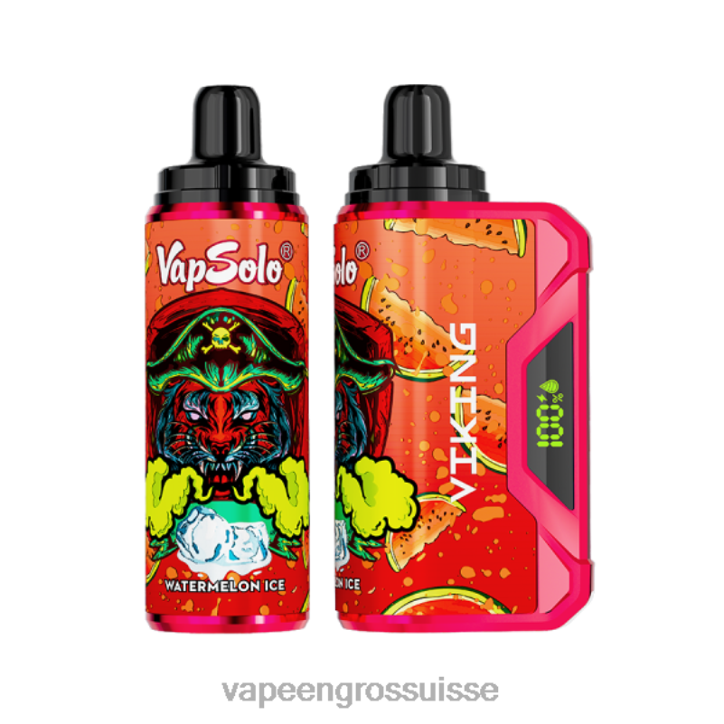 Vape Jetable Suisse - Vapsolo VIKING vape jetable glace à la pastèque V084P142