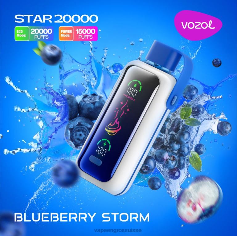 Vape En Gros - tempête de bleuets VOZOL STAR 20000 6LX6N5