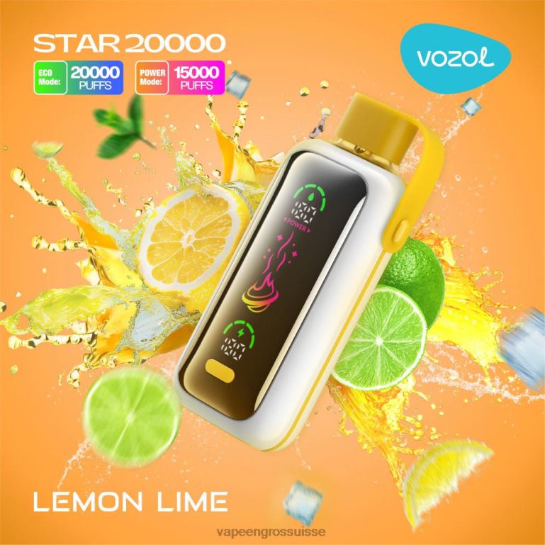 Vapotage Suisse - citron vert VOZOL STAR 20000 6LX6N11
